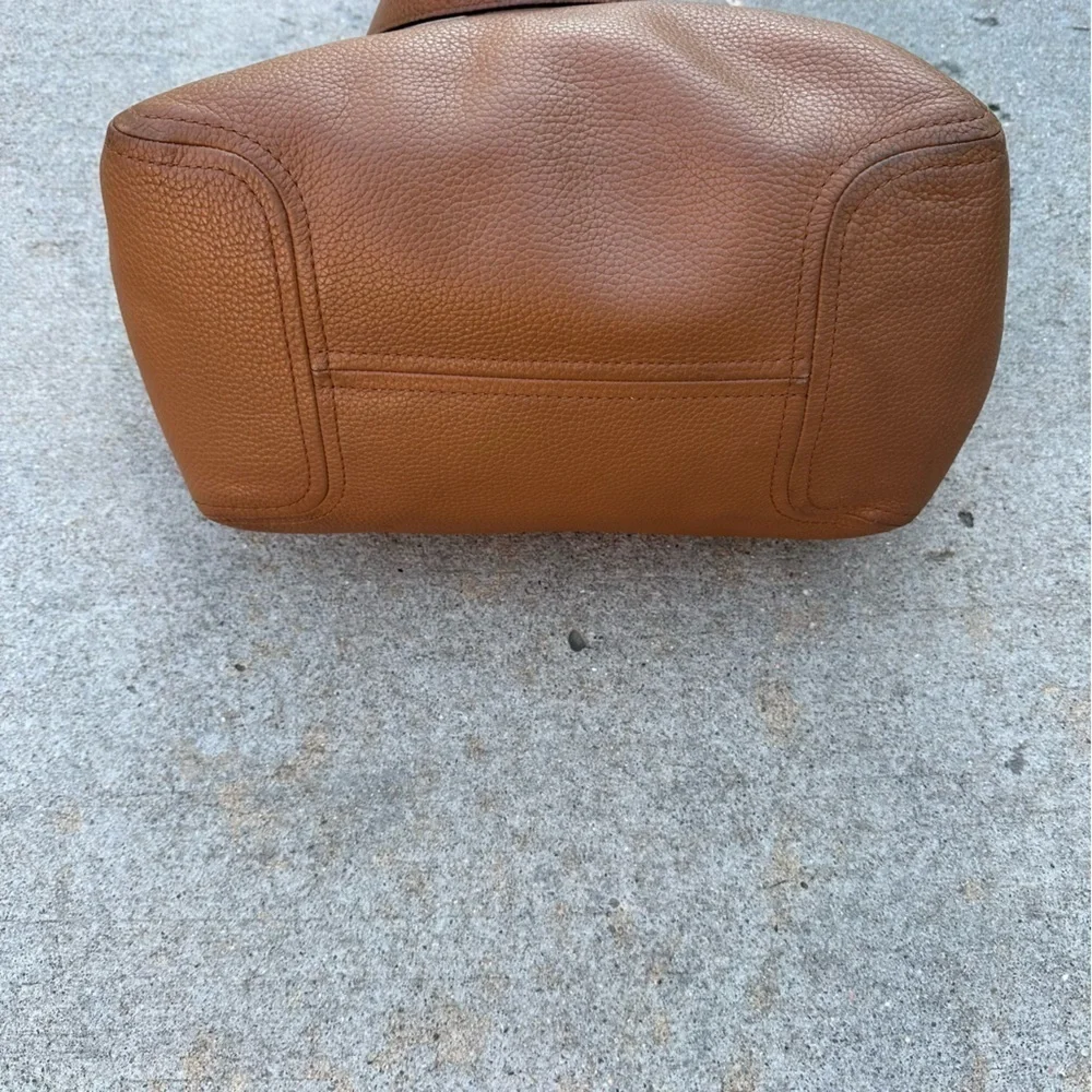 Michael Kors Frances Large Pebbled Leather Grab Bag in Acorn No Tassel READ